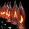 Christmas Flicker Flame String Lights, 10ft Halloween String Lights with 10 C18 Flicker Flame Lights (Black)